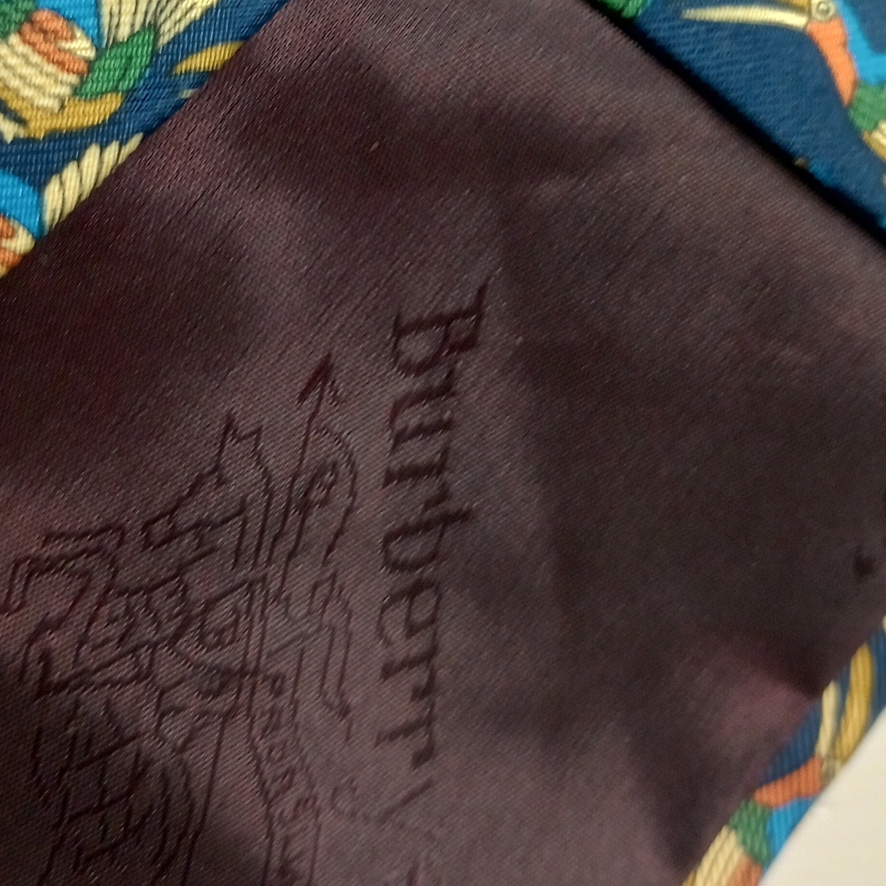 Salvatore Ferragamo, Burberry And Karl Lagerfeld Bundle Of 3 Men's Ties - Picture 8 of 9